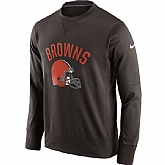 Men's Cleveland Browns Nike Brown Sideline Circuit Performance Sweatshirt,baseball caps,new era cap wholesale,wholesale hats